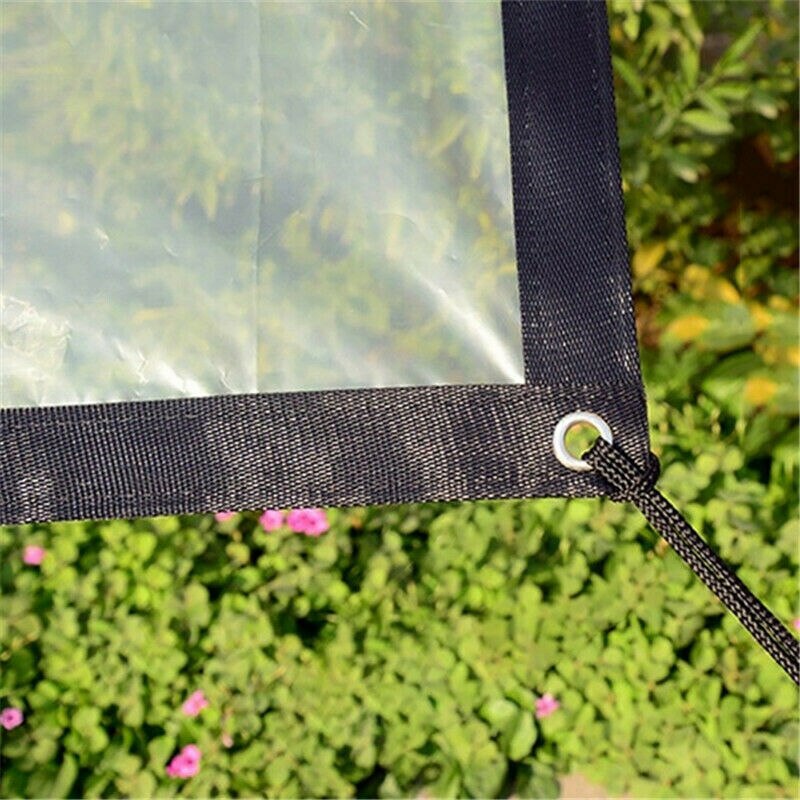 Window Transparent Rainproof Tarpaulin Succulent Plant Insulation Anti-freeze Anti-bird Windshield Tarpaulin Plastic Canopy Tarp