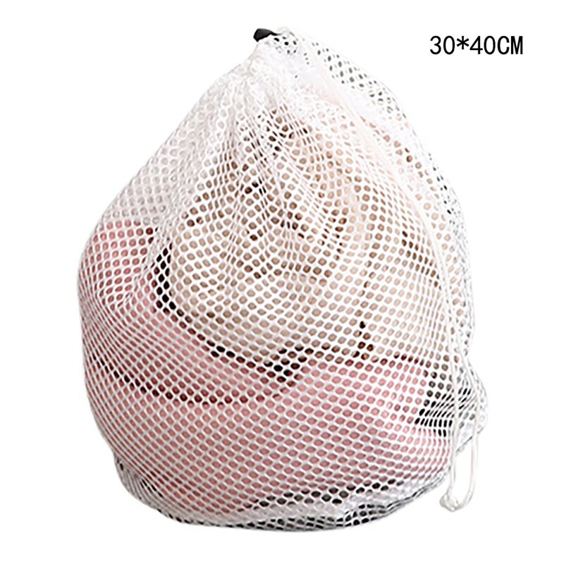 4 Size Grote Wassen Netto Zakken Duurzaam Fijne Mesh Waszak Met Afsluitbare Trekkoord Voor Fijne Kledingstukken Lingerie Sokken Bras: coarse net / 30x40cm