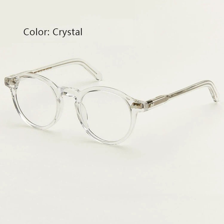 MILTZEN Lemtosh Eyeglasses Frames Women Johnny Depp Optical Glasses Frame Men Luxury Brand Vintage Acetate Computer Goggles: GRAY