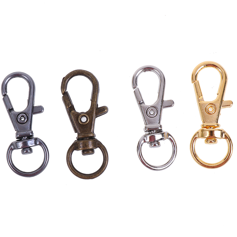 10Pcs/lot Mini Rotatable Buckle Hook Lobster Bag Clasps Lobster Swivel Keychain Trigger Clips Snap Hook