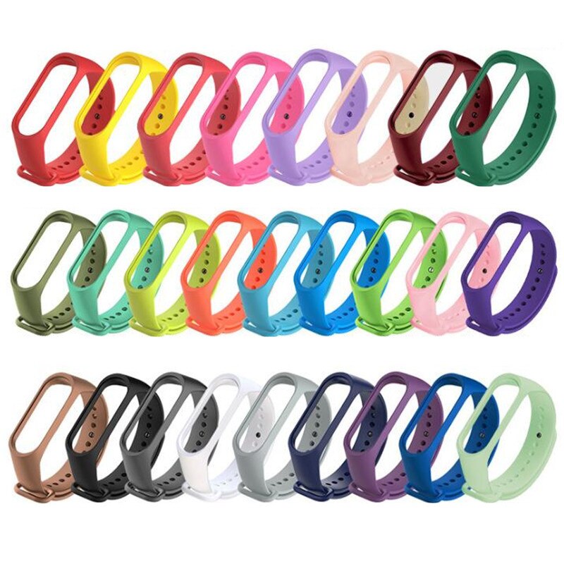Universal For Mi Band 3 4 5Bracelet Strap Miband 5 Strap Replacement Silicone Wrist Strap For Xiaomi Mi Banda Smartband: random color