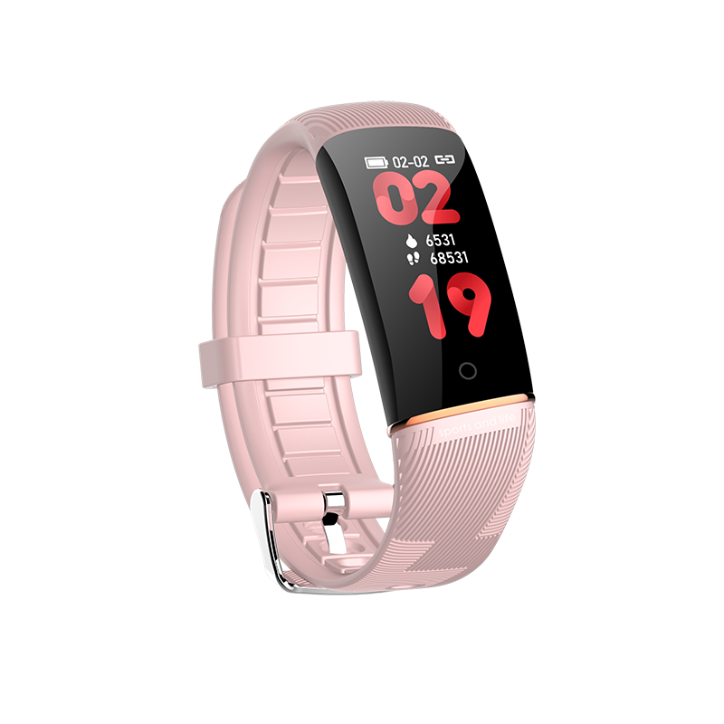 E98 Smart Watch Men Women Heart Rate Monitoring Support SMS Call Reminder Waterproof Activity Tracker Smart Band for IOS Android: Pink