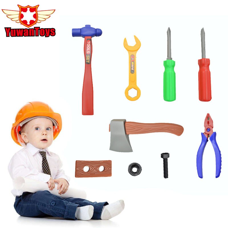 9 STÜCKE Engineering-Tools Kinder Spielzeug Reparatur Werkzeuge Spielzeug Pretend Spielhaus Spielzeug Early Learning Bildung Simulation Werkzeuge Spielzeug
