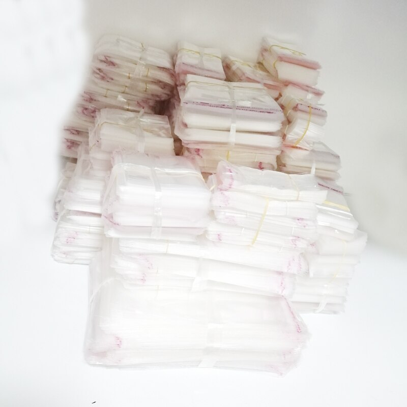 1000pcs Storage Bag Transparent Self Adhesive Seal Opp Bags Cellophane Bag Small Plastic Bags for Jewelry Packaging Pouch