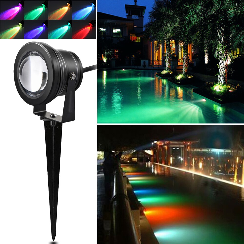 12V 10W COB LED Garden light spot outdoor lighting RGB lawn Underwater lights spike lamp Waterproof IP65 Path tuinverlichting