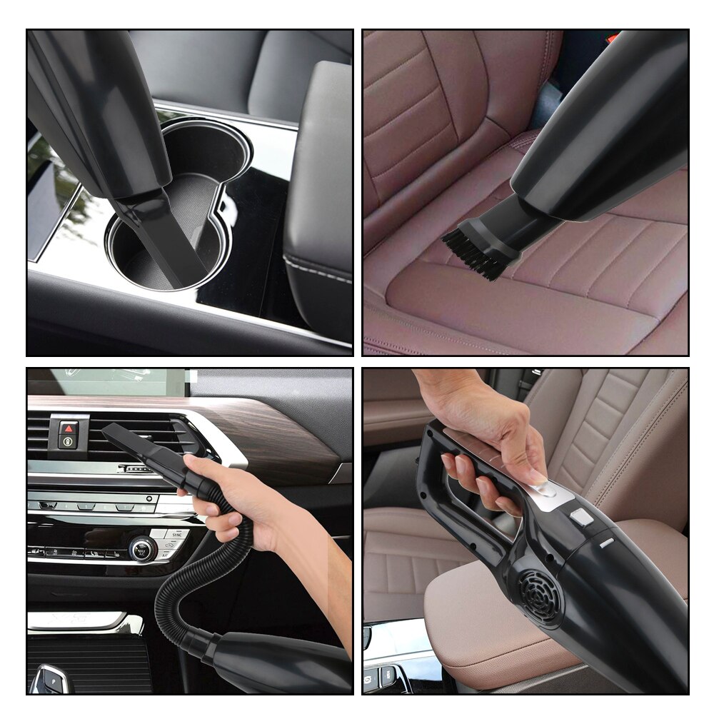 Mini aspiradoras de mano para coche, 12V, 120W, Alta succión, en húmedo y seco, de doble uso, accesorios portátiles para coche