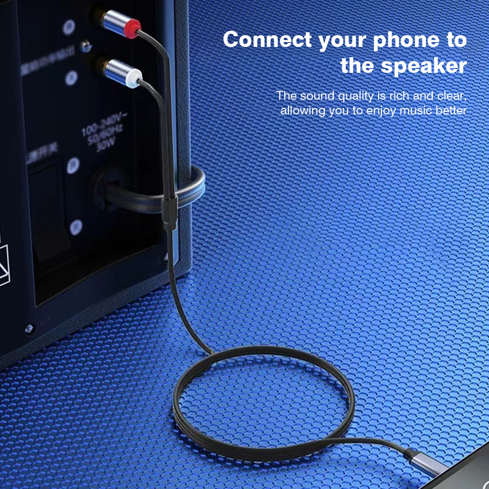 Câble Lightning vers RCA, adaptateur Audio Aux pour iPhone 14 13 12 11 iPad pour amplificateur de puissance, cordon de haut-parleur de cinéma maison de voiture