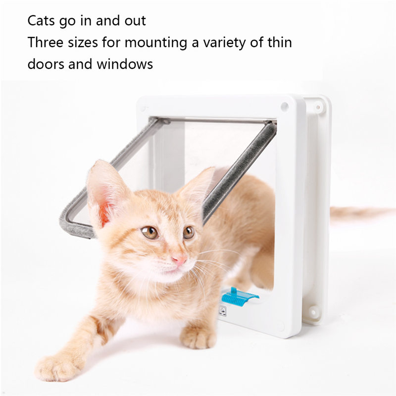 Intelligent Control Pet Cat Gate Dogs Door ABS Safe Animal Small Pet Cat Dog Gate Pet Supplies Flap Door Pet Product Kitten Door