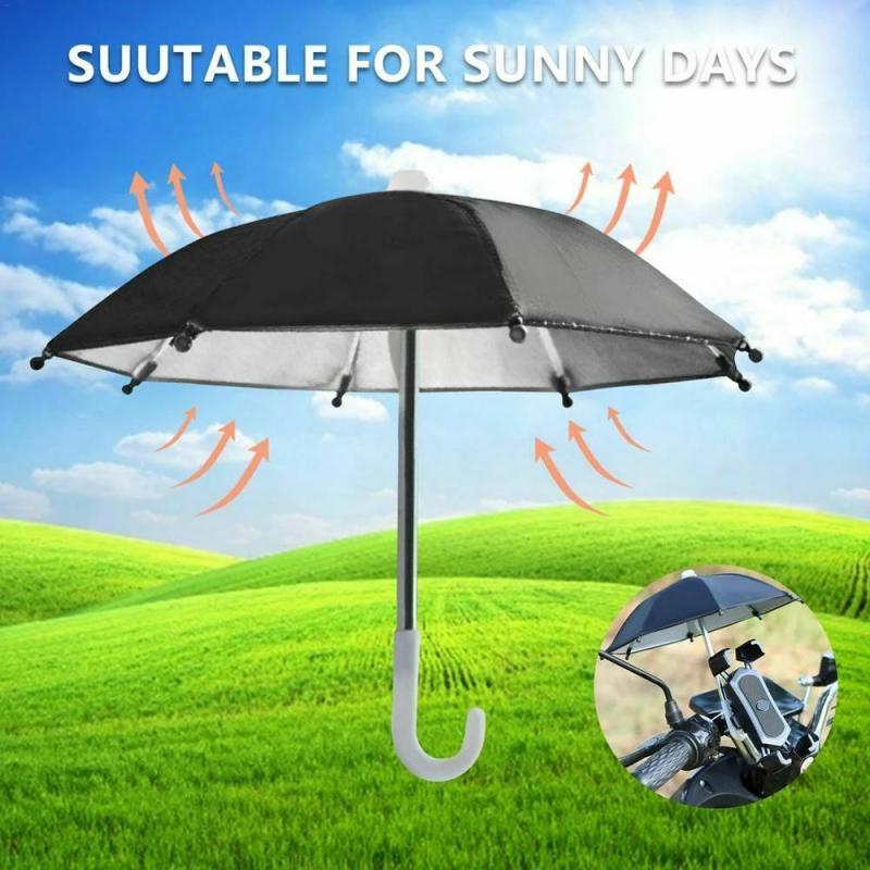 1Pc Mobiele Telefoon Houder Motorfiets Fiets Paraplu Draagbare Waterdichte Mini Parasol Waterdicht Anti-Permeabiliteit Speelgoed Paraplu