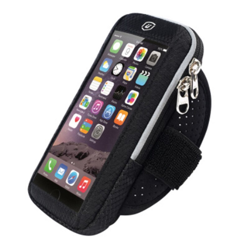 Banda para el brazo para iphone x 7 6 8 plus con brazalete de tela transpirable absorbente para correr con pantalla táctil