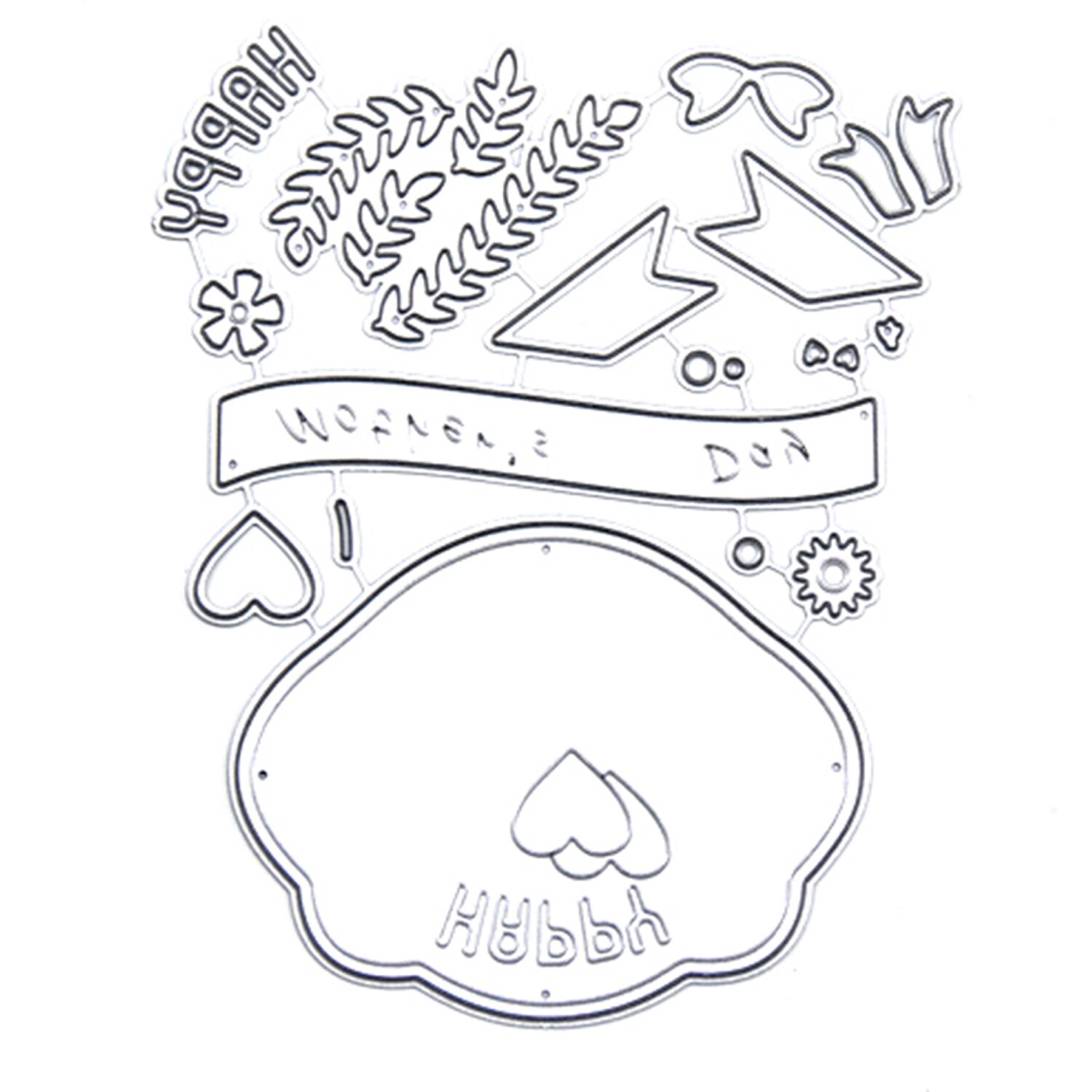 Metal Cutting Dies For DIY Scrapbooking Embossing Paper Wedding Cards Die Cuts Photo Album Making Craft Template Decor Crafts: Type 2