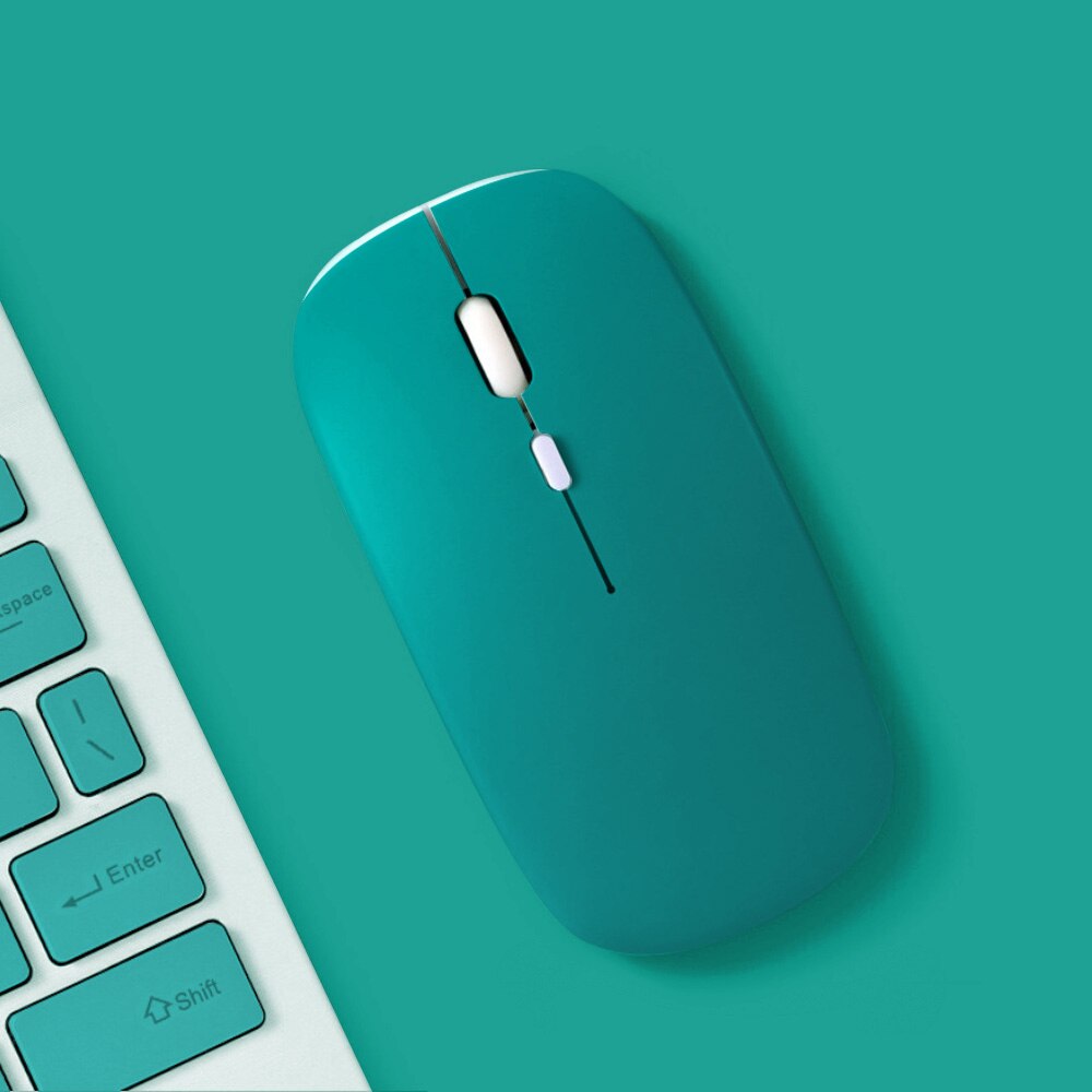 GUUGEI Wireless Bluetooth Mouse Mute Mouse For Laptop Computer PC Mini Ultra-Thin Single-Mode Battery Silent Gaming Mouse Mice: Green Bluetooth mous