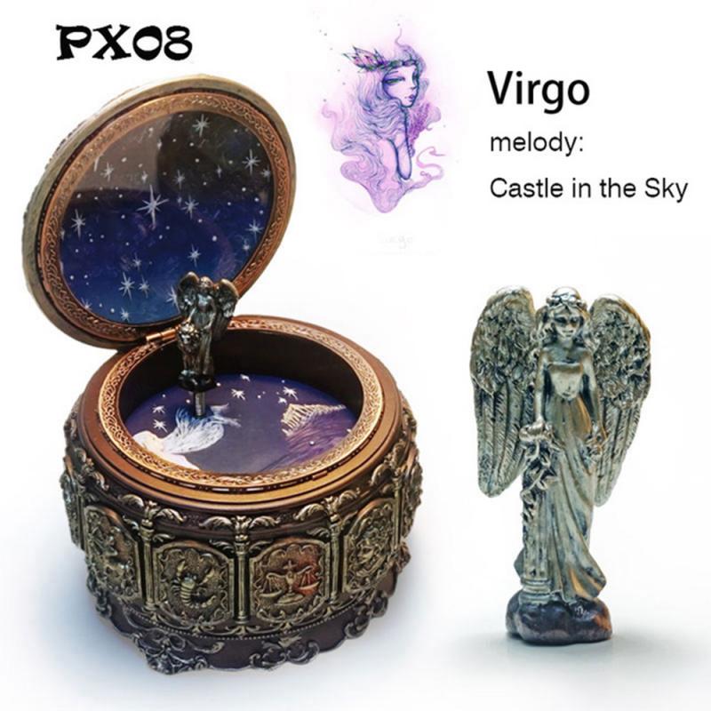 Twaalf Sterrenbeelden Met Led Flash Retro Zodiak Twaalf Constellatie Muziekdoos Handgemaakte Art Muziekdoos Valentijnsdag Bbirthda: Virgo