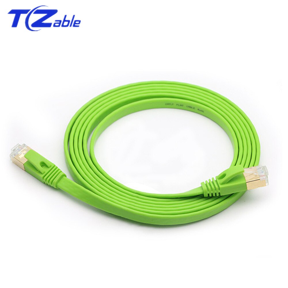 RJ45 Cat7 Ethernet Cable Green Flat Network Line UTP Extender Cable Ethernet for Notebook Router Digital Set Top Box Switch ADSL