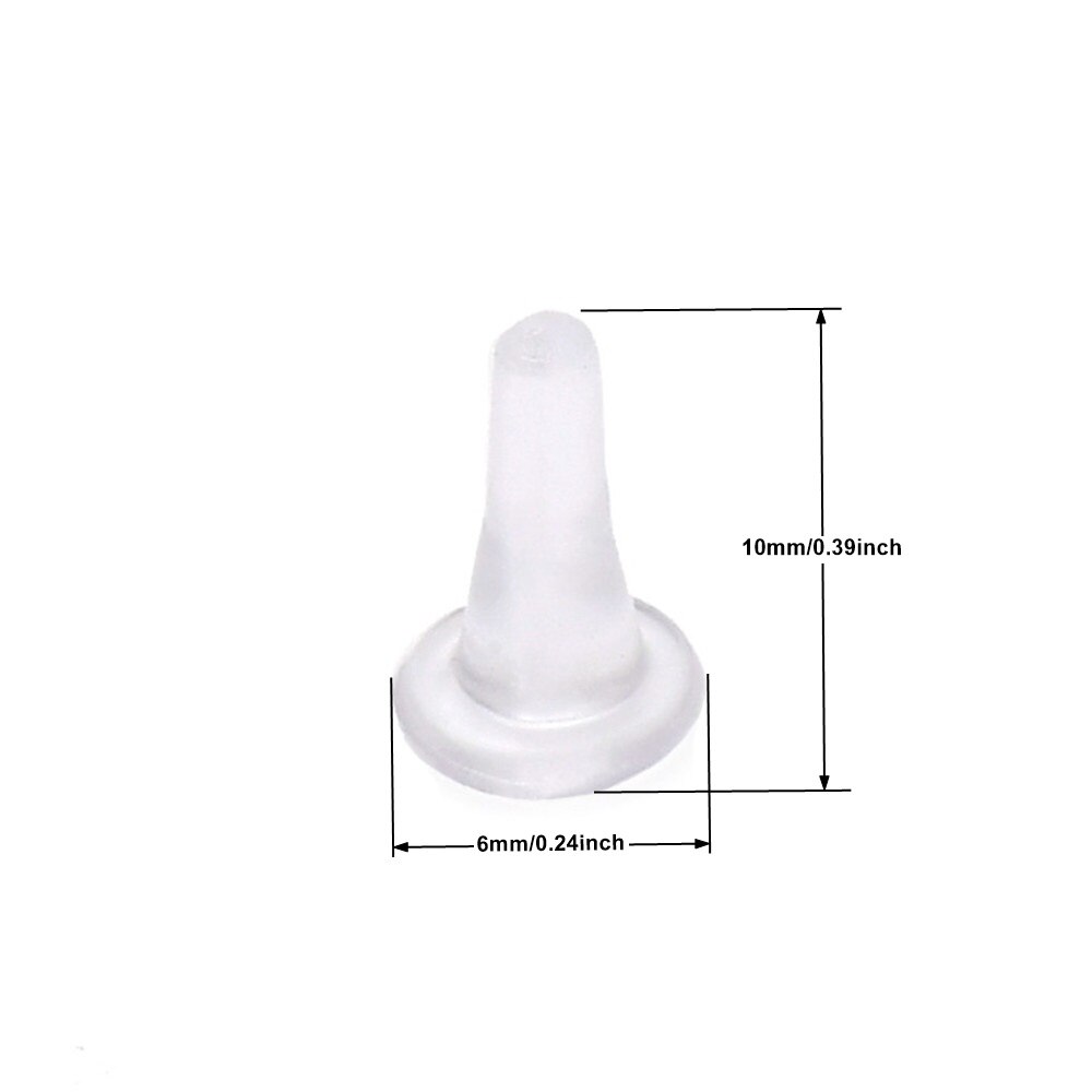 100pcs fermaglio per orecchini in gomma siliconica trasparente dado per orecchini orecchini accessori per gioielli fai da te materiali