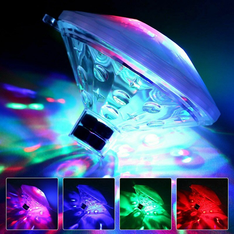 Led flytende undervanns disco lys glød show svømmebasseng badekar spa lampe disco bryllupsfest blinkende lampe