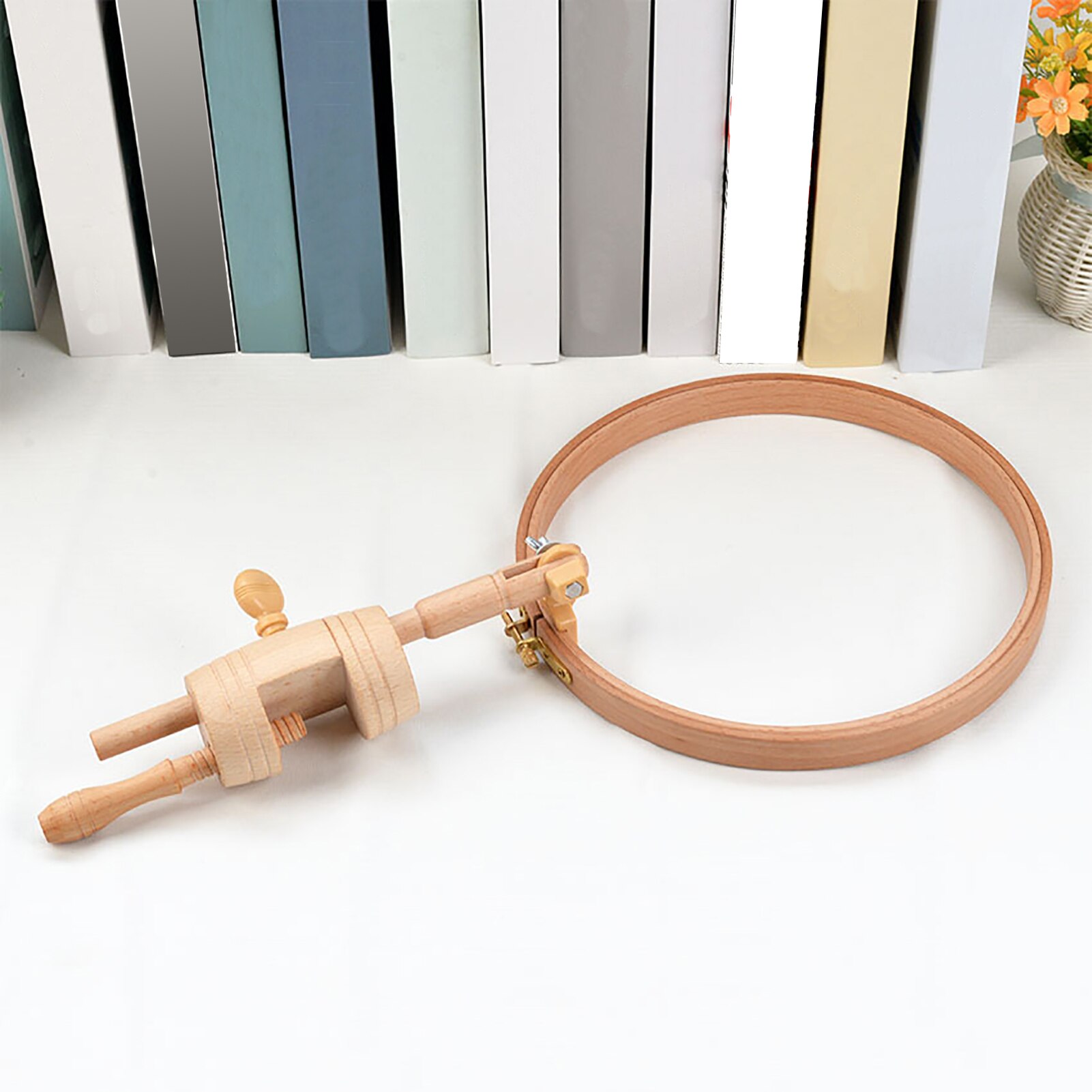 Wooden Embroidery Stand 360 Rotating Adjustable Desktop Stand Cross Stitch Rack Frames Embroidery Hoop Wood Cross Stitch Rack