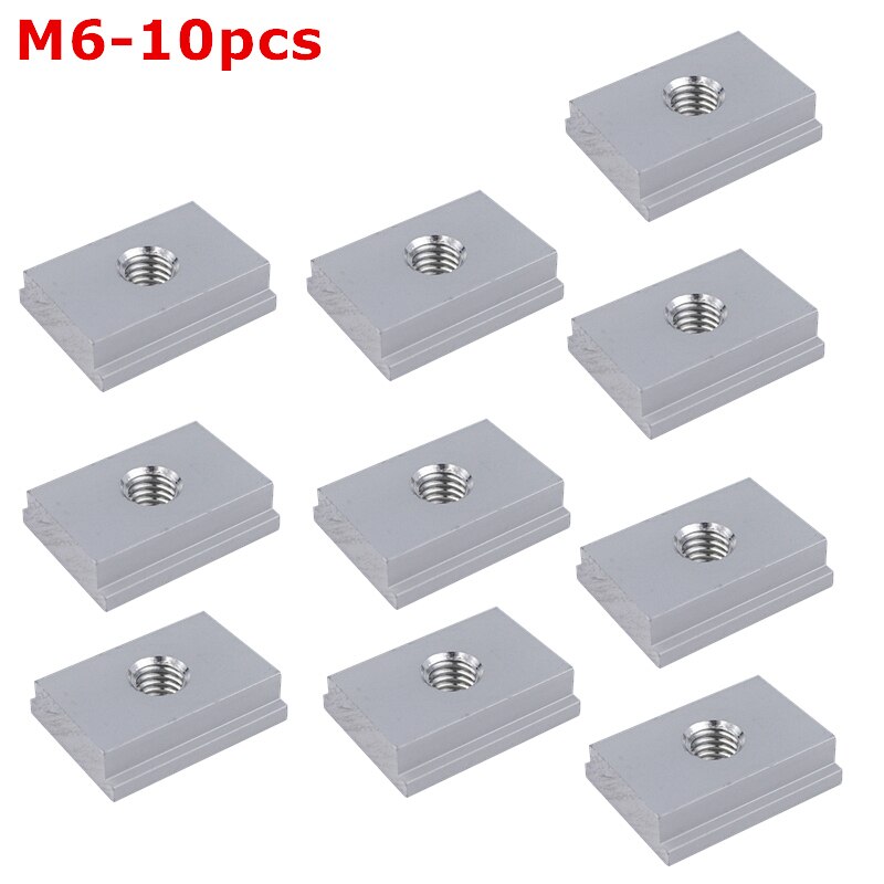 M6/M8 T-track Slider Sliding Nut Aluminum Alloy T Slot Nut For Woodworking Tool Jigs Screw Slot Fastener 5pcs/10pcs: M6-10pcs