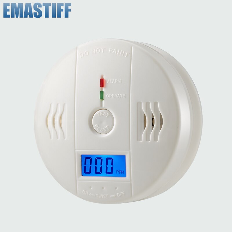 High Sensitive Digital Lcd Backlight Carbon Monoxide 85db Alarm