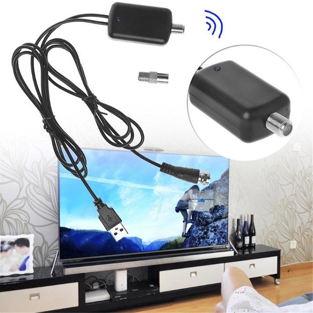 Digital TV Antenna Signal Amplifier Booster 25dB Indoor HDTV Aerial Adapter