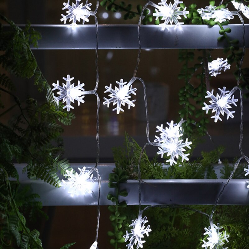 Weihnachten Gebühr Licht Schneeflocke LED Schnur Licht Girlande Dekoration für Zuhause Weihnachten Santa Claus Neujahr Ornament