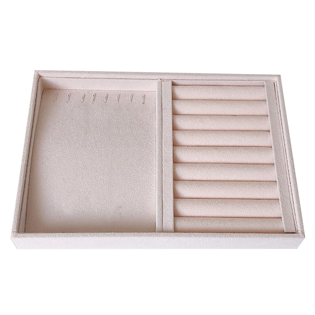 Portable Jewelry Ring Display Organizer Case Tray Holder Necklace Earrings Bangle Storage Box Showcase Jewelry Stand Holder: G