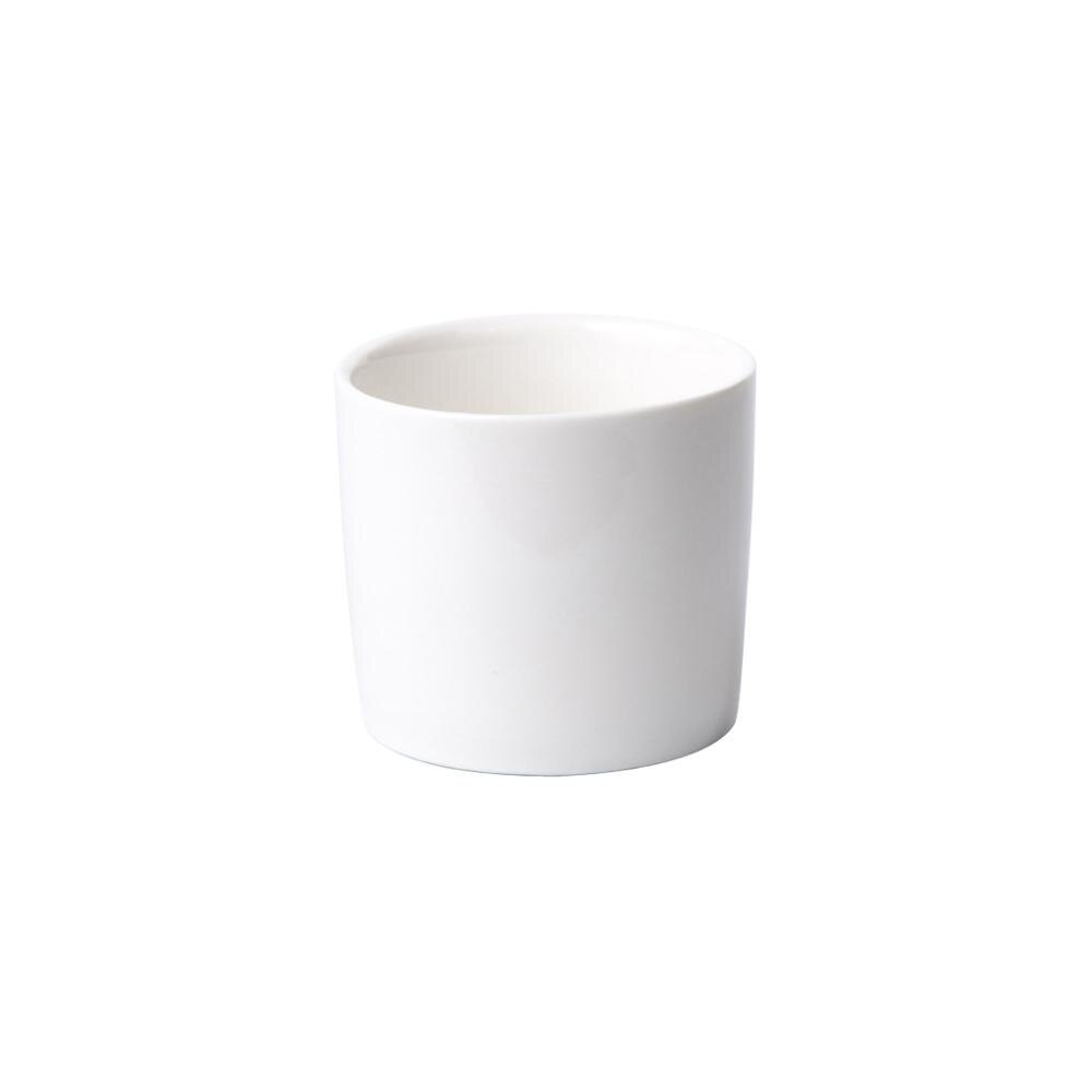 Classic Style Home Desktop Small Round Flower Pots 6.5cm Diameter White Ceramic Plant Pots Mini Cylindrical Flower Planter