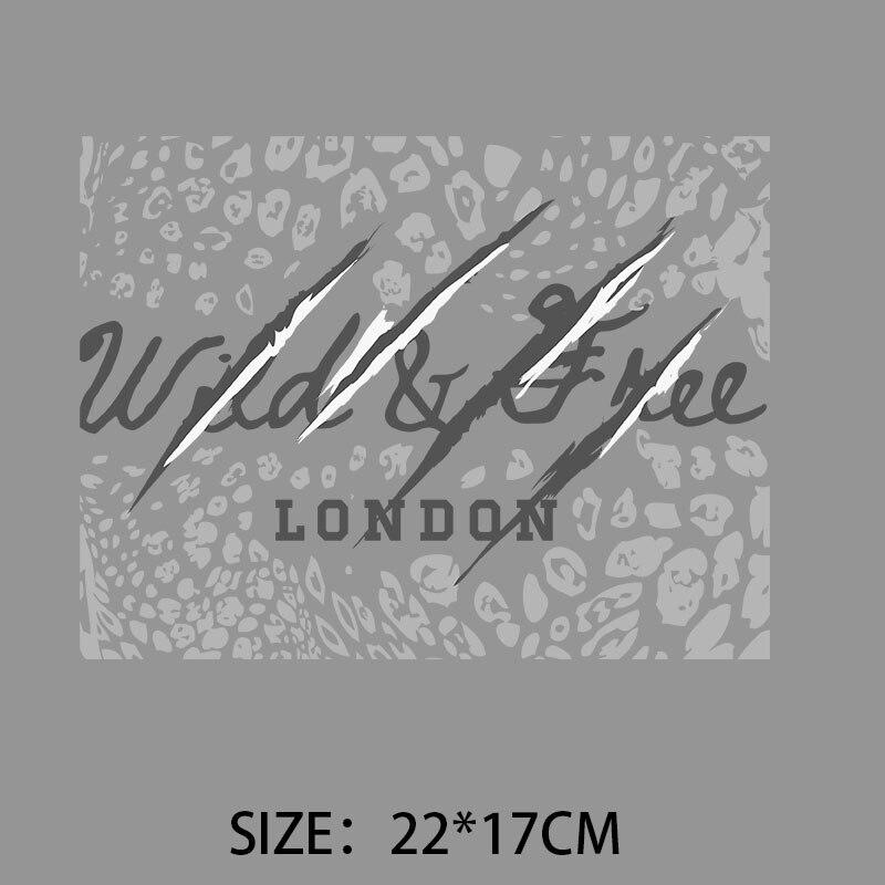 Leopard prints Stickers on Clothes Iron-on Transfers Patches for Kids Clothing Jacket Thermal Transfers Decals Patch: KK571-5