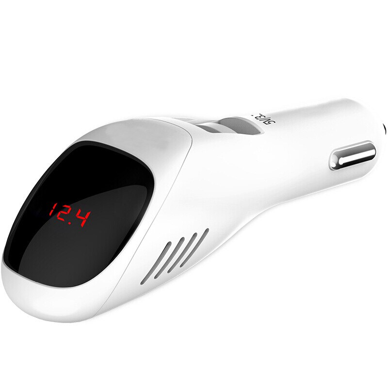 Auto luchtreiniger 12v 24v negatieve ionen luchtreiniger ionisator luchtverfrisser auto digitaal display dubbele usb autolader
