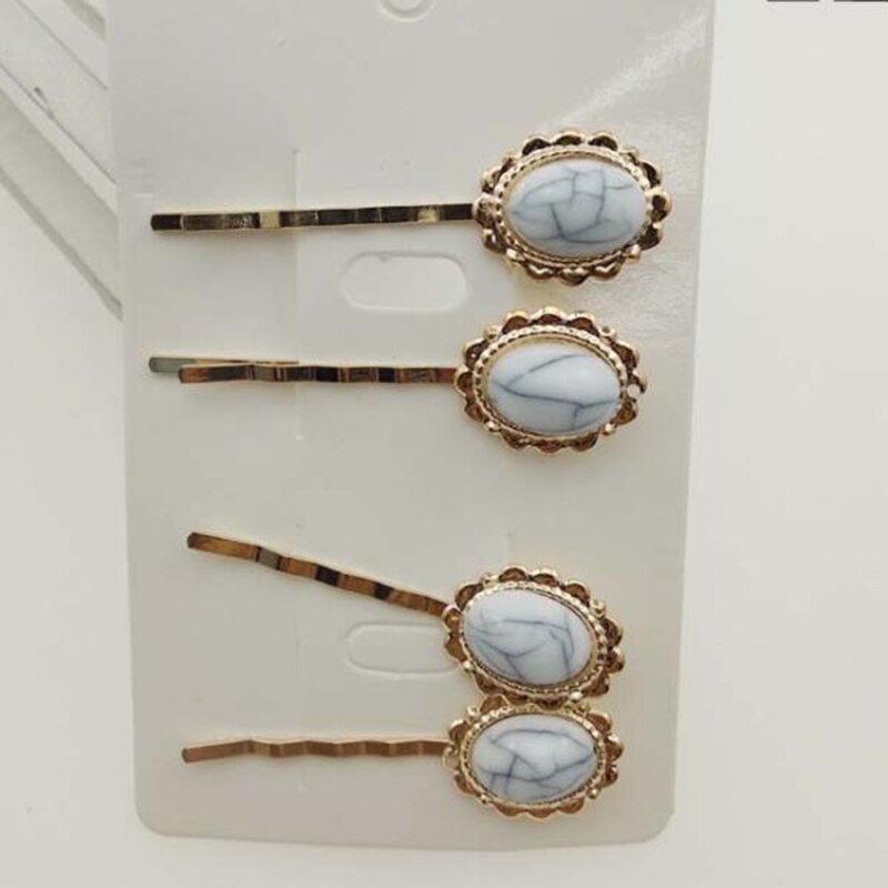 4 stk/sæt kvinder retro perle metal hårspænder hårspænde hårspænde bryllup brud hårnål hår styling tilbehør værktøj hovedbeklædning: 11