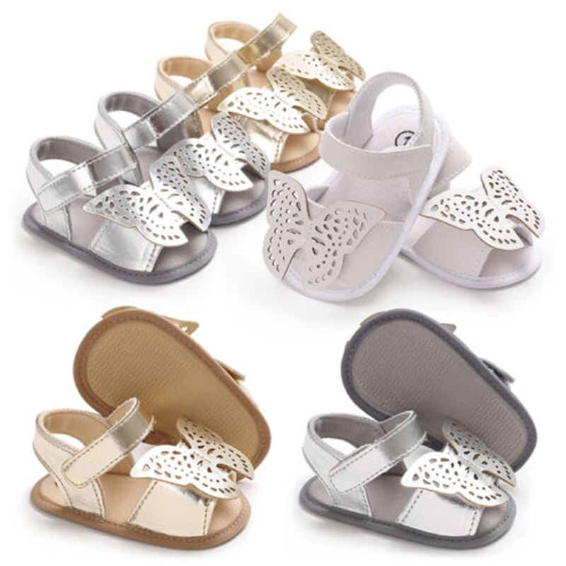 Summer Newborn Toddler Infant Baby Boys Girls Soft Sole Crib Shoes Cute Butterfly Summer Sandals Shoes