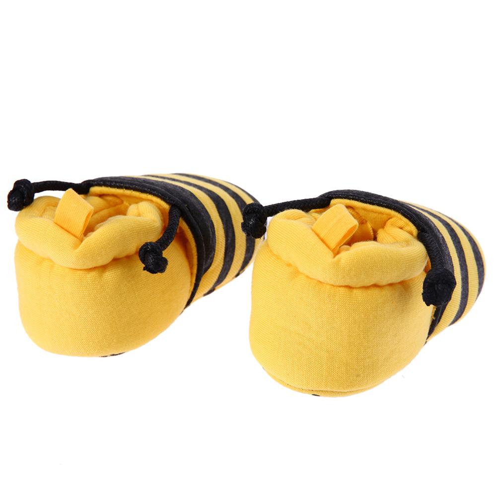 Cartoon Baby Shoes Yellow Bee PatternElastic Band Soft First Walker Shoes for Baby Kids