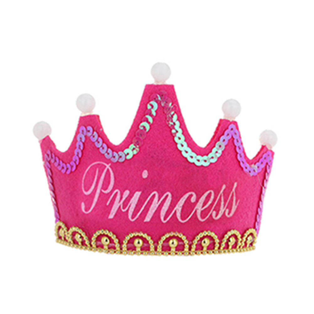 Crown Led Gelukkige Verjaardag Cap Kleurrijke Non-woven Hoed Koning Prinses Kroon Led Verjaardagsfeestje Decoraties Kerst Verjaardag Kroon: I