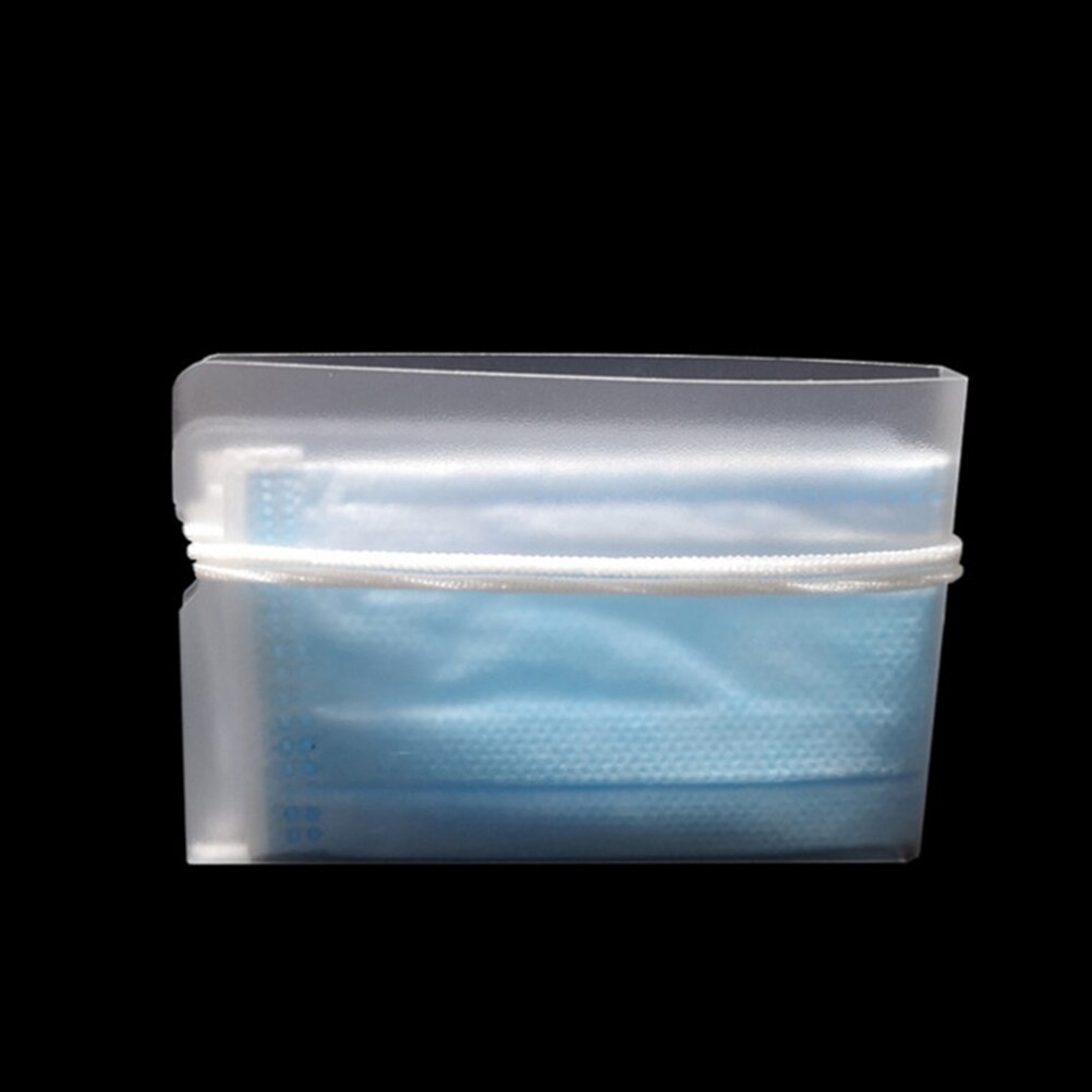 10 Stuks Inklapbare Masker Storage Case Houder Draagbare Masker Opslag Clip Opbergdoos Transparante Container (Transparant)