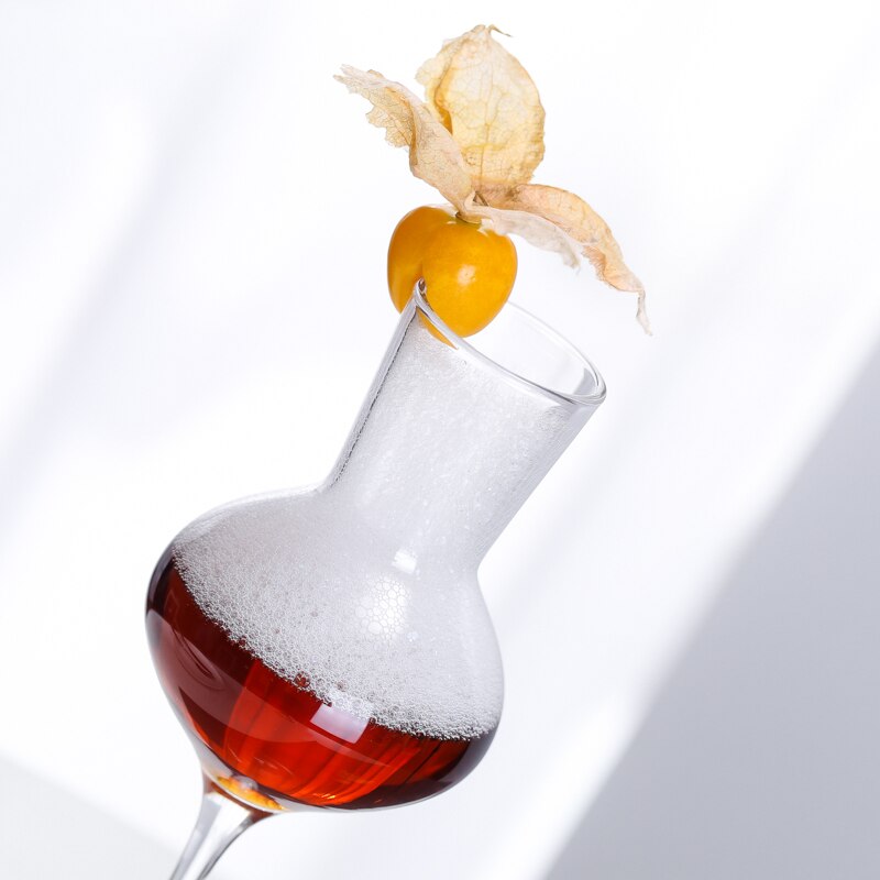 Verre à liqueur tulipe 150ml | Coupe à odeur de whisky, verre d'essai, verre à vin étranger haut pied, verre à spiritueux, verre glace