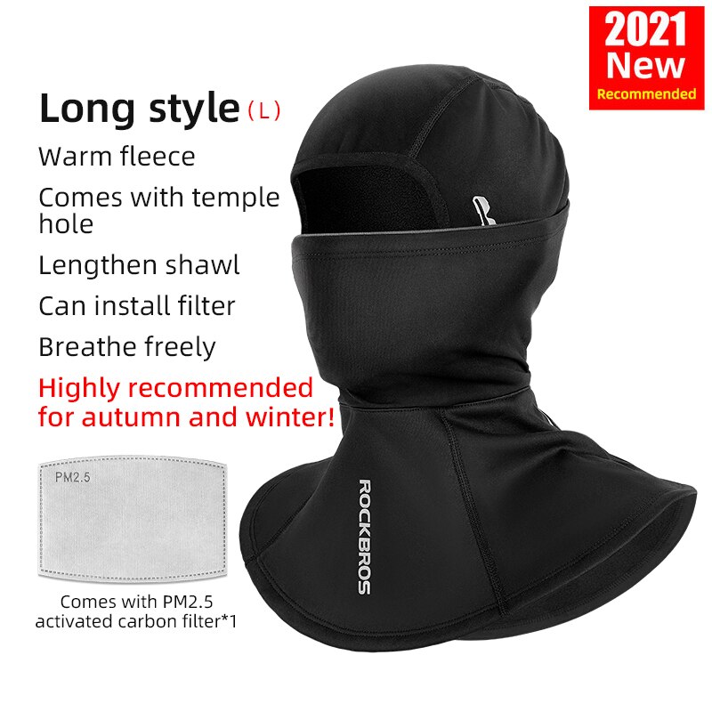 ROCKBROS Winter Warm Halten Winddicht Radfahren Maske Fleece Thermische Radfahren Gesicht Maske Balaclava Ski Maske Angeln Skifahren Hut Headwear: 13420046002