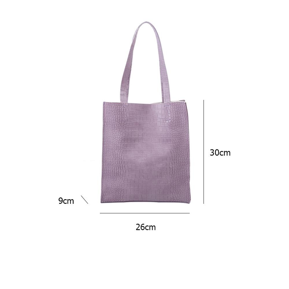 Portátil bolsa de ombro feminina tote clássico textura design criativo chique durável plutônio grande capacidade senhora bolsa de compras