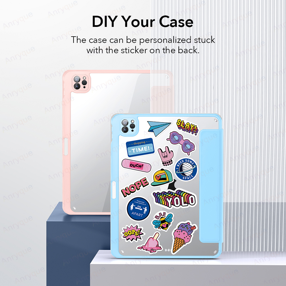 For iPad Mini 7 Case A17 Pro Detachable Magnetic Cover for iPad iPad Mini 7th/6th Generation Case 8.3'' Funda with Pencil Holder