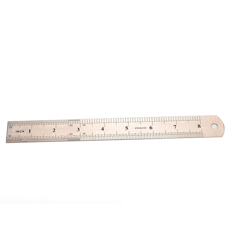 20 centimetri in Metallo Righello in Acciaio Inox Regola Metrica di Precisione Doppia Faccia Strumenti di Misura di Scuola Forniture per Ufficio Accessori