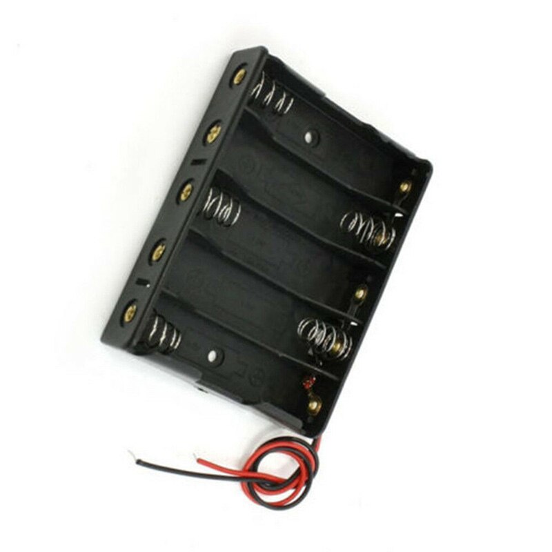 5x AA Batterij Box Case Houder Met Draad Leads Side By Side Accubak Aansluiten Soldeer Voor 5pcs AA batterijen