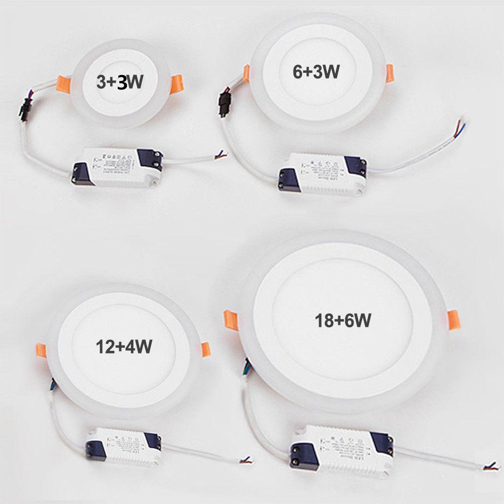 Dobbel farge akryl led innfelt takpanel downlights ultraslank spotlampe flatpanellys for innendørs kontorrestaurant