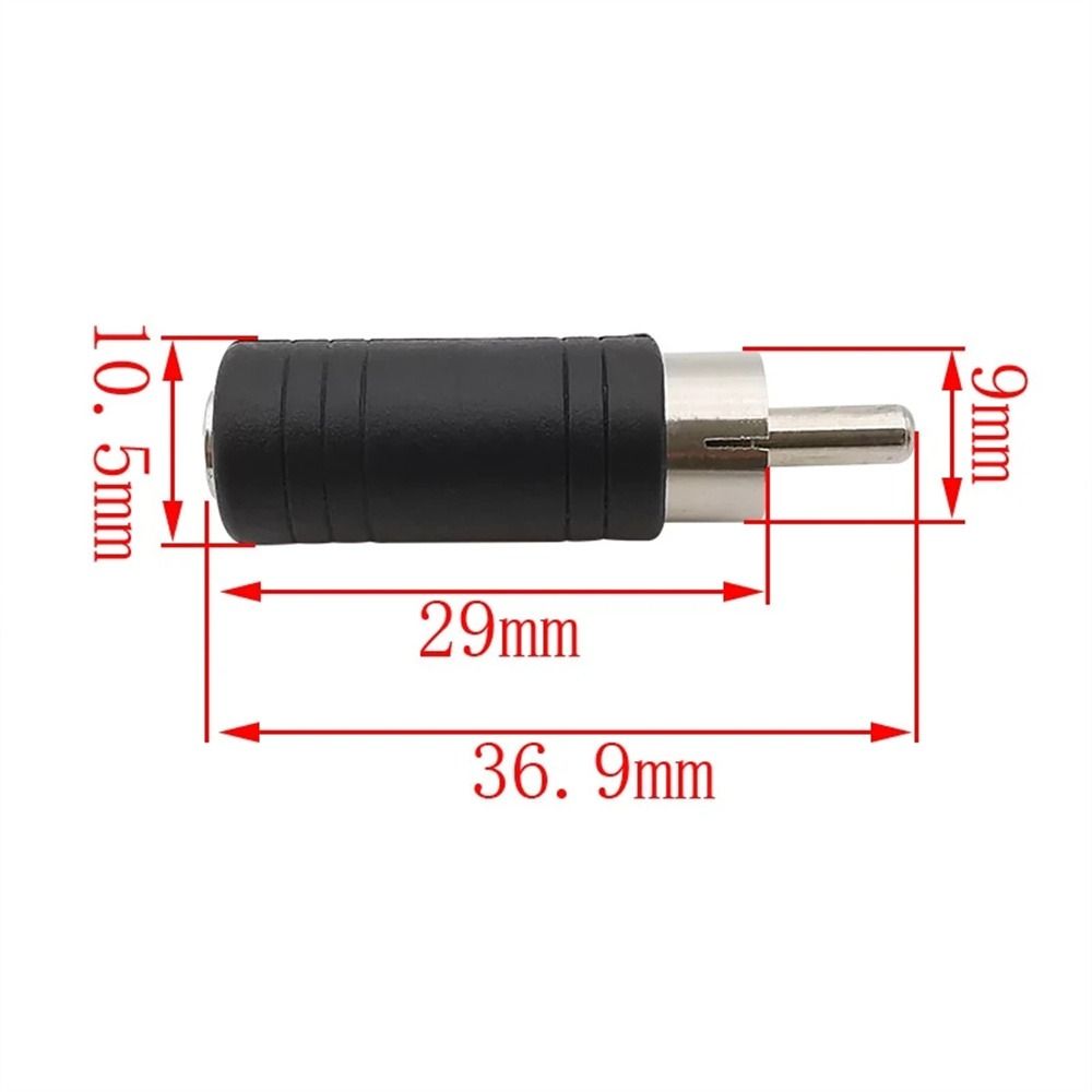 Terminal Plug Terminal Plug Converter Connector Black Red RCA Male Plug RCA to 3.5mm Adapter 3.5mm Female Jack Audio Adapter