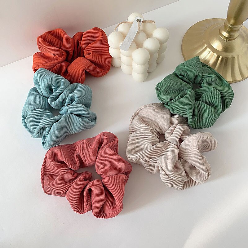 Gomas elásticas para el pelo para mujer, cintas de goma de Color liso para Coleta, lazos coreanos para el pelo, accesorios para el cabello