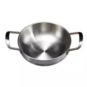 Suppegryde rustfrit stål gryde fortykningskraft gryde husholdning gryde gryde tør gryde gryde stegepande lille gryde mini nudel gryde køkken: 22cm uden låg