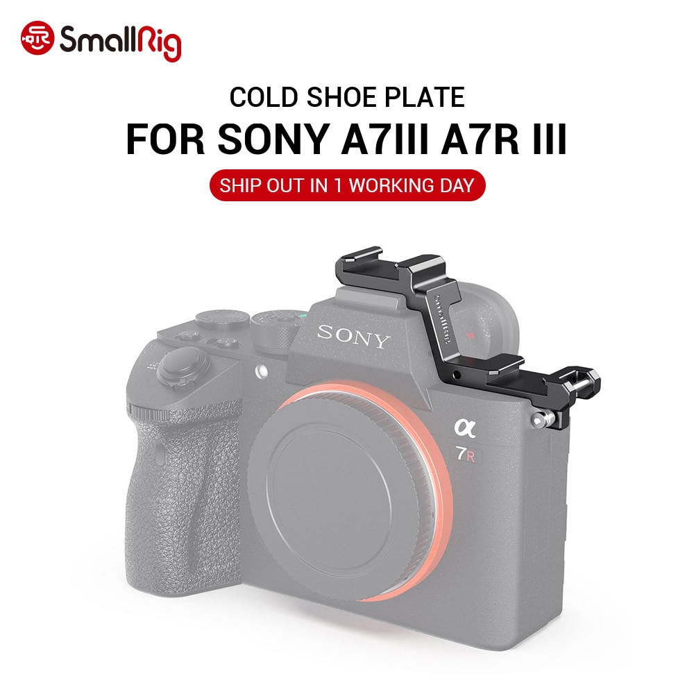 SmallRig A7 III Camera Shoe Mount Cold Shoe Extension Plate for Sony A7III A7R III for LED Mic DIY Options 2662