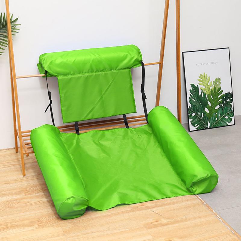Water Inflatable Recliner Floating Bed Hammock Foldable Dual-purpose Backrest Floating Row Water Fun Pool Lounge Air Chair