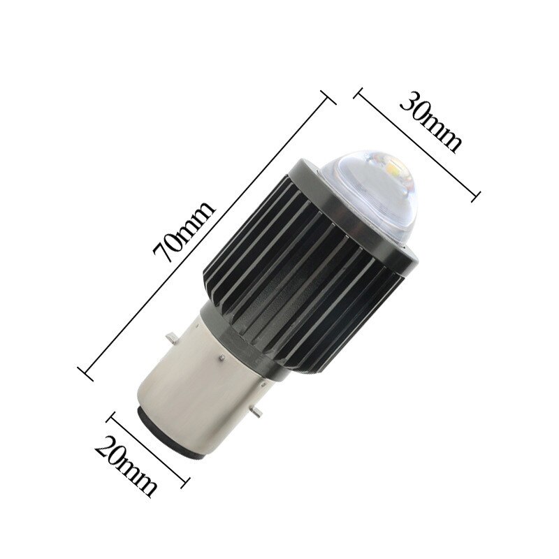 H6 BA20D H4 Led Motorfiets Koplamp Lampen Met Lens Scooter Mistlampen H4 Led Moto Lamp 6000K