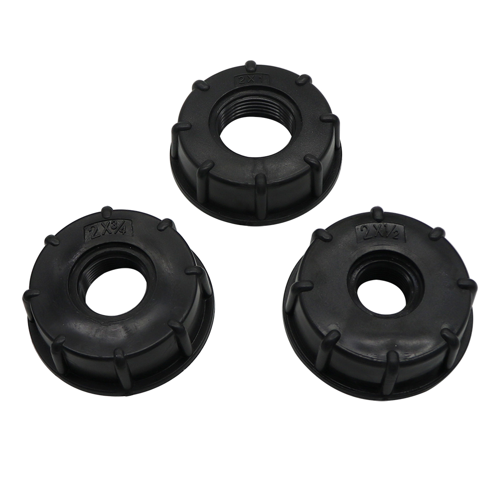 Durable IBC Tank Fittings Universal S60X6 Coarse Threaded Cap 60mm Female Thread To 1/2 ", 3/4", 1 " Water Tap Adapter Connector