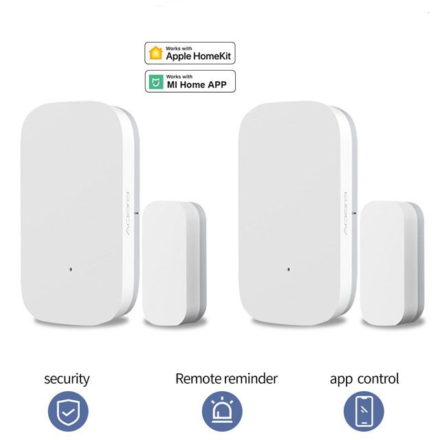 Xiaomi Aqara sensore per porte e finestre Zigbee connessione senza fili telecomando intelligente mini sensore per porte funziona con MiHome/Mela casa kit: 2pezzi door sensore