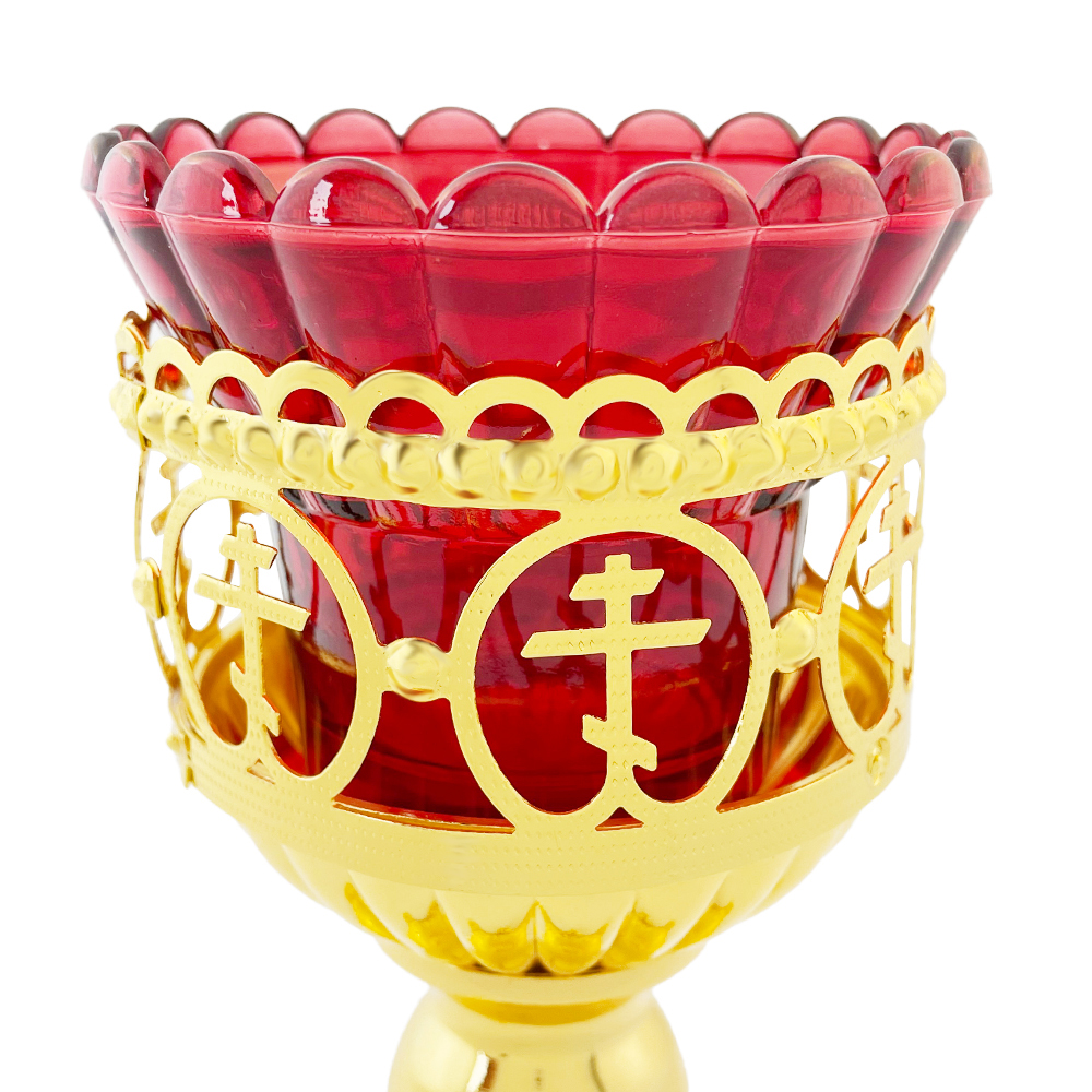 Christliche Dekoration liefert Legierung Kerzenhalter orthodoxe Kreuz kirche orthodoxe Kerzenhalter Legierung подсвечник крест праславны